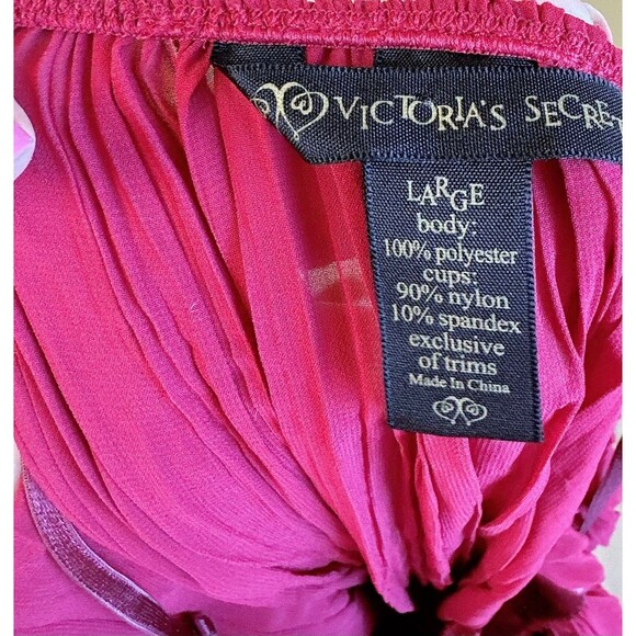 1990s Vintage Victorias Secret Black Label Babydoll /Pleated Nighty Dress Large - Picture 7 of 7